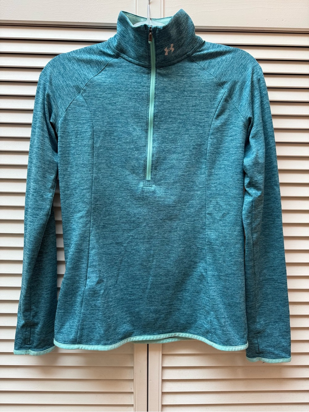 Under Armour Threadborne Long Sleeve Blue Running Quarter Zip XS